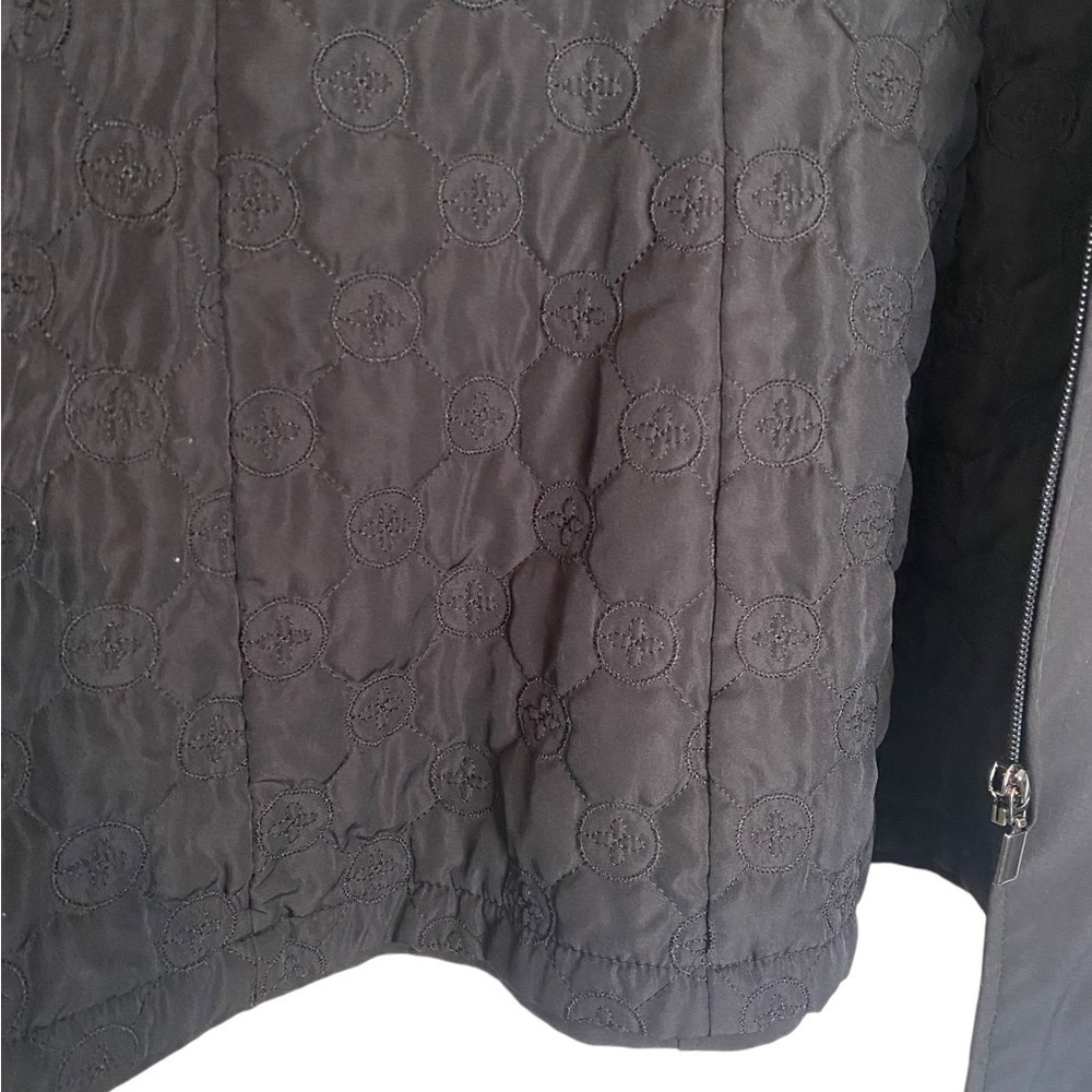 Kristen Blake Black Coat High Collar Zip Front Fall Winter Outerwear Women M HSH - Picture 11 of 16